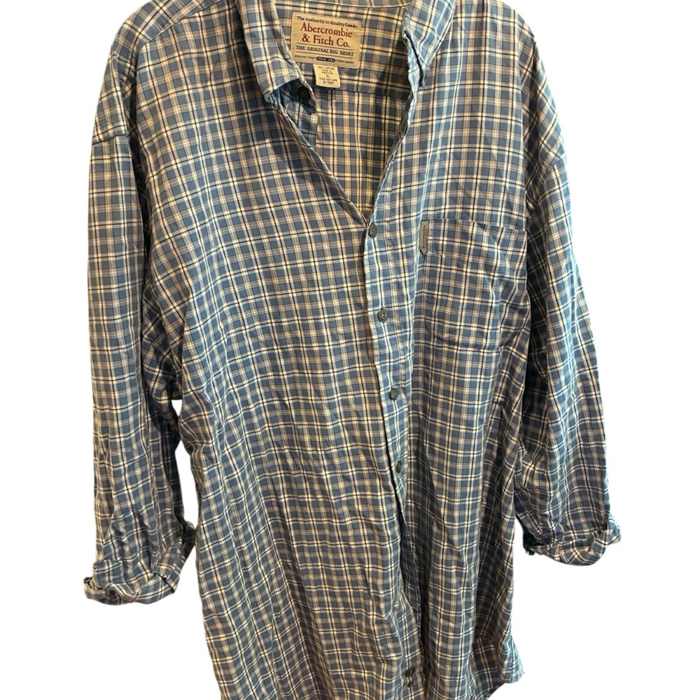 Abercrombie & Fitch Navy Checkered Shirt